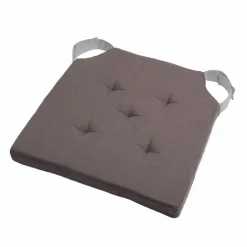 Galette de chaise carrée scratch (38 x 38 cm) Duo Gris foncé