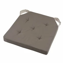 Galette de chaise carrée scratch (38 x 38 cm) Duo Taupe