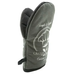 Gant de cuisine coton (24.5 x 14.5 cm) Grand Chef Gris