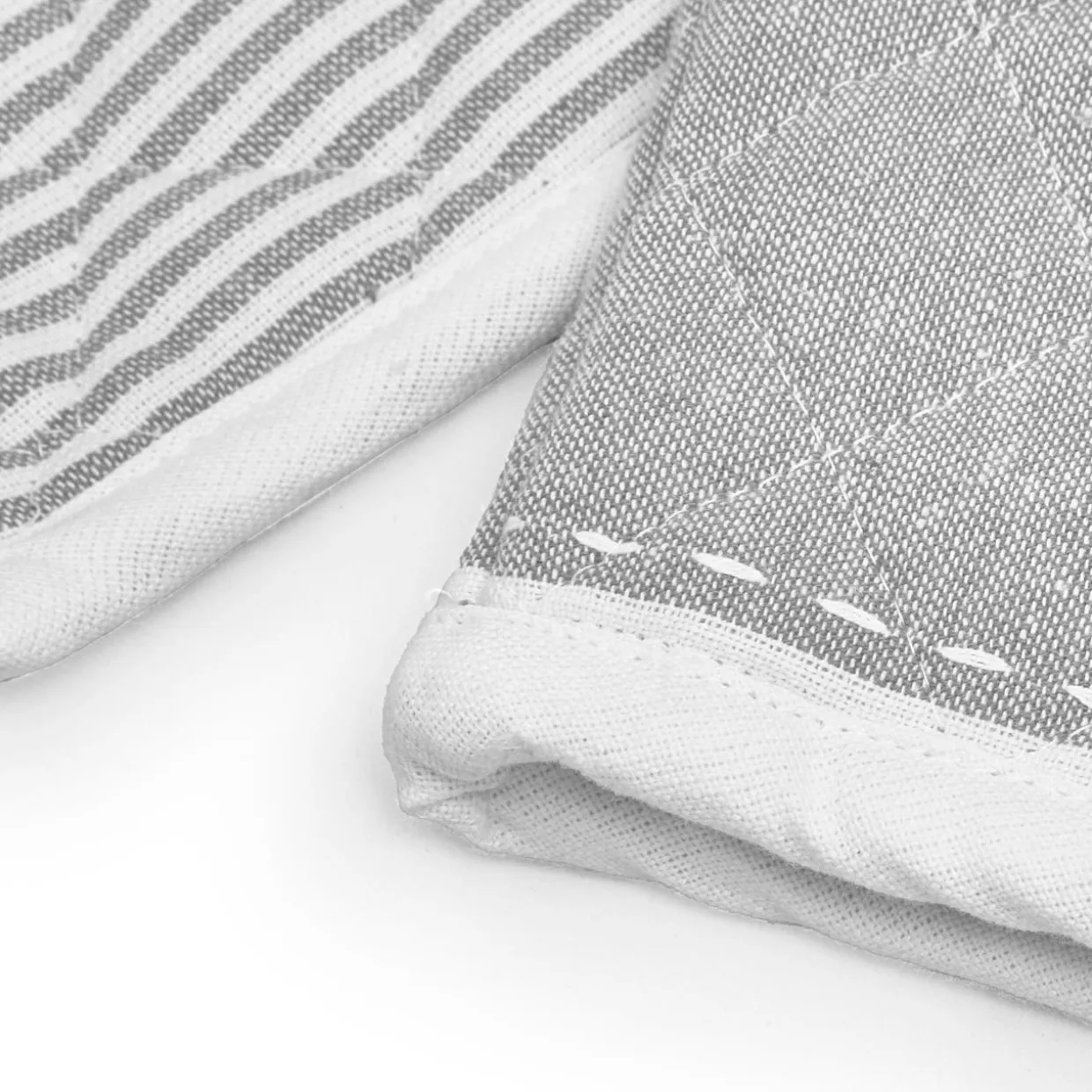 Gant et manique coton tissé Iliade Blanc