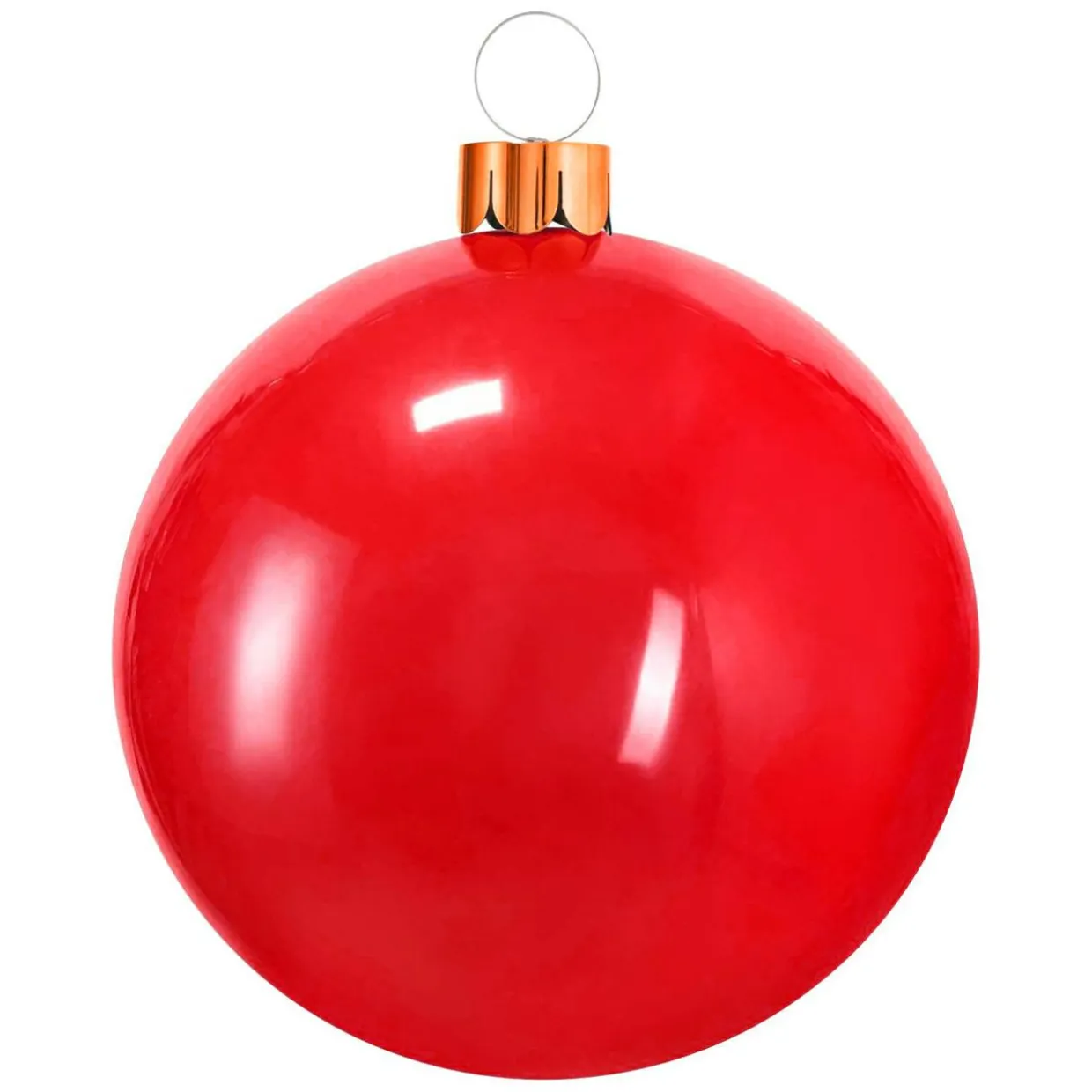 Grande boule de Noël gonflable (D45 cm) Rouge