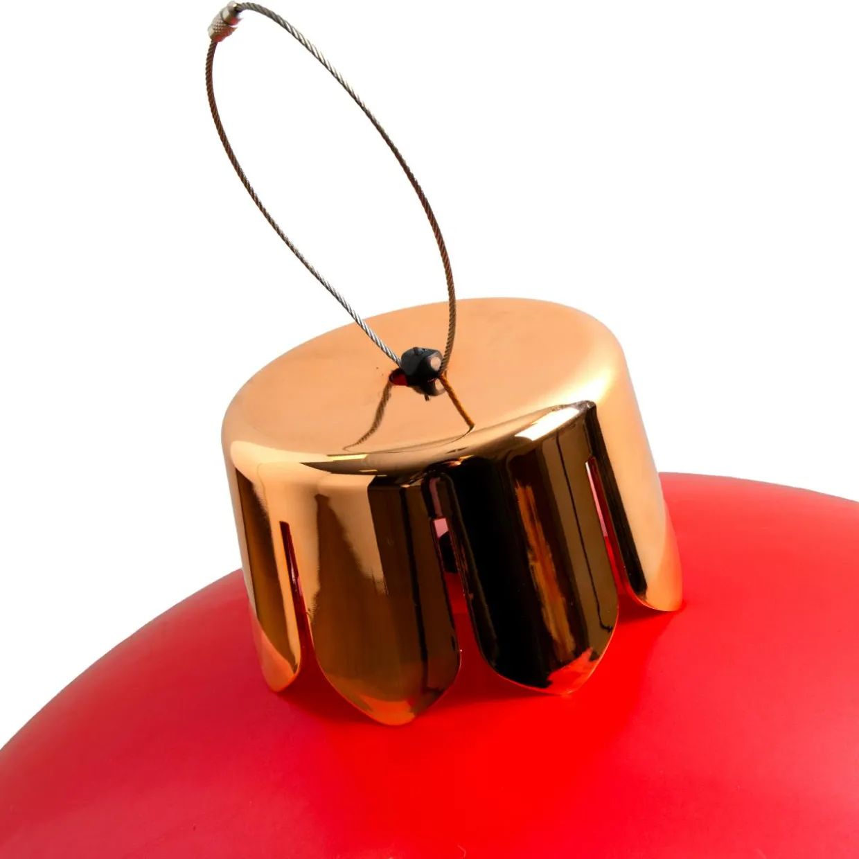 Grande boule de Noël gonflable (D65 cm) Rouge