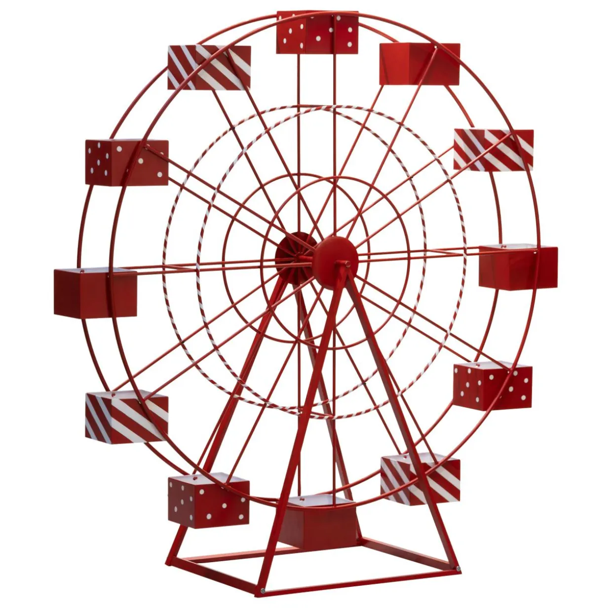 Grande roue en métal Géante (H170 cm) Fête foraine Rouge