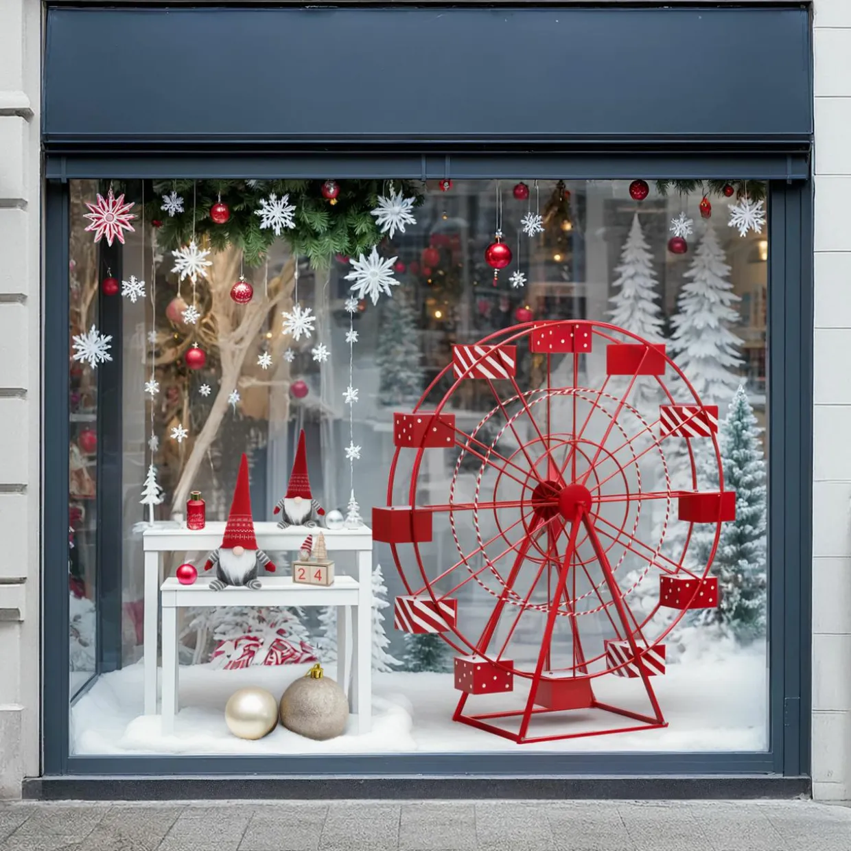 Grande roue en métal Géante (H170 cm) Fête foraine Rouge
