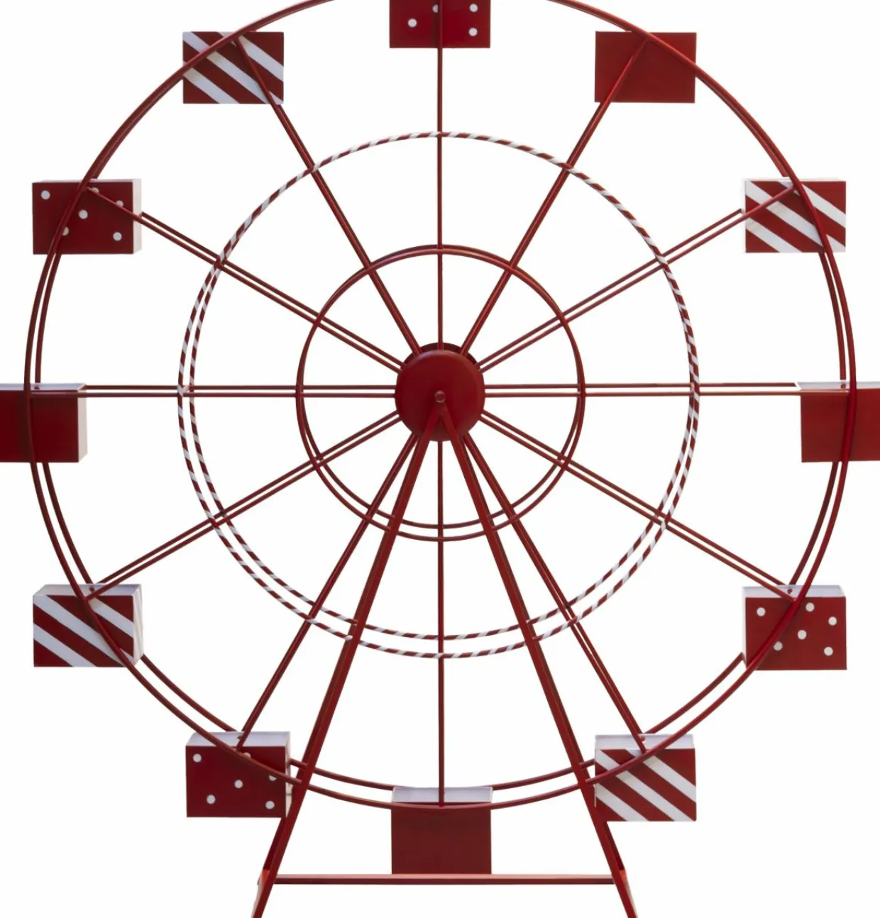 Grande roue en métal Géante (H170 cm) Fête foraine Rouge