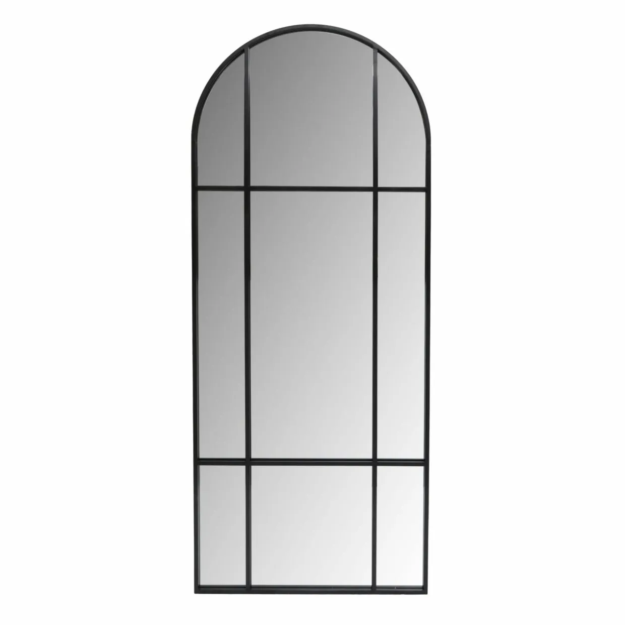 Grand miroir à poser en métal (H173 cm) Industriel Noir