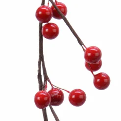 Guirlande de Baie laquée (130 cm) Célénia Rouge