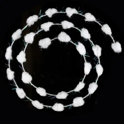 Guirlande de boules de neige (250 cm) Alaska Blanc
