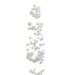 Guirlande de boules de neige (135 cm) Porta grande Blanche