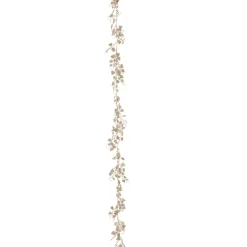Guirlande de feuille (180 cm) Féerie de Noël Or clair pailleté