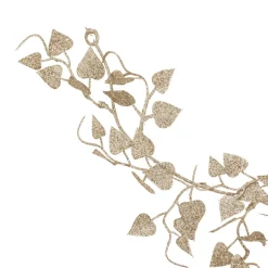 Guirlande de feuille (180 cm) Féerie de Noël Or clair pailleté