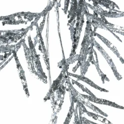 Guirlande de feuille (150 cm) Glacier Argent