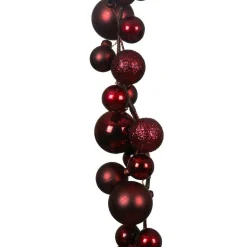 Guirlande de Noël (180 cm) Boules de Noël Bordeaux