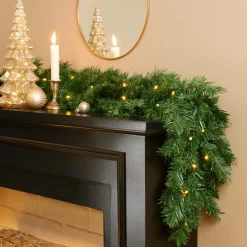 Guirlande de sapin lumineuse (180 cm - D25) Royal Vert et blanc chaud