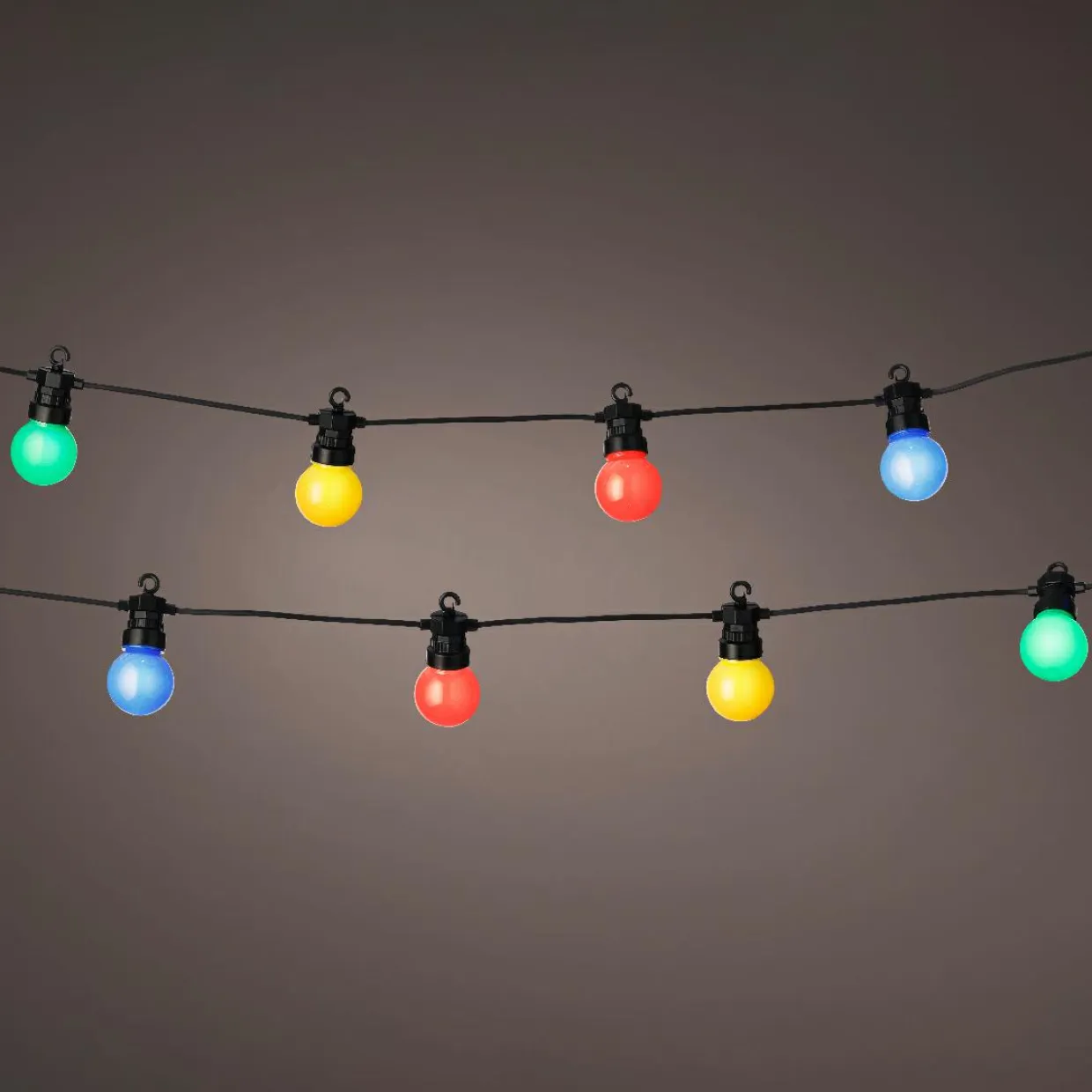 Guirlande lumineuse connectable jardin 9,5 m 20 LED Guinguette Garden Multicolore