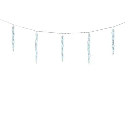Guirlande lumineuse connectable 3,60 m 60 LED câble transparent Glaçons effet Flash Blanc froid