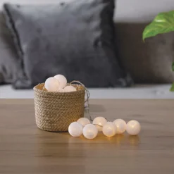 Guirlande lumineuse déco 16 boules 2,4 m Maribel Blanche