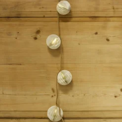 Guirlande lumineuse déco à piles LED (160 cm) Boules fermeture magnétique Blanc chaud