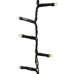 Guirlande lumineuse Durawise à piles 17,90 m 240 LED câble noir Blanc chaud