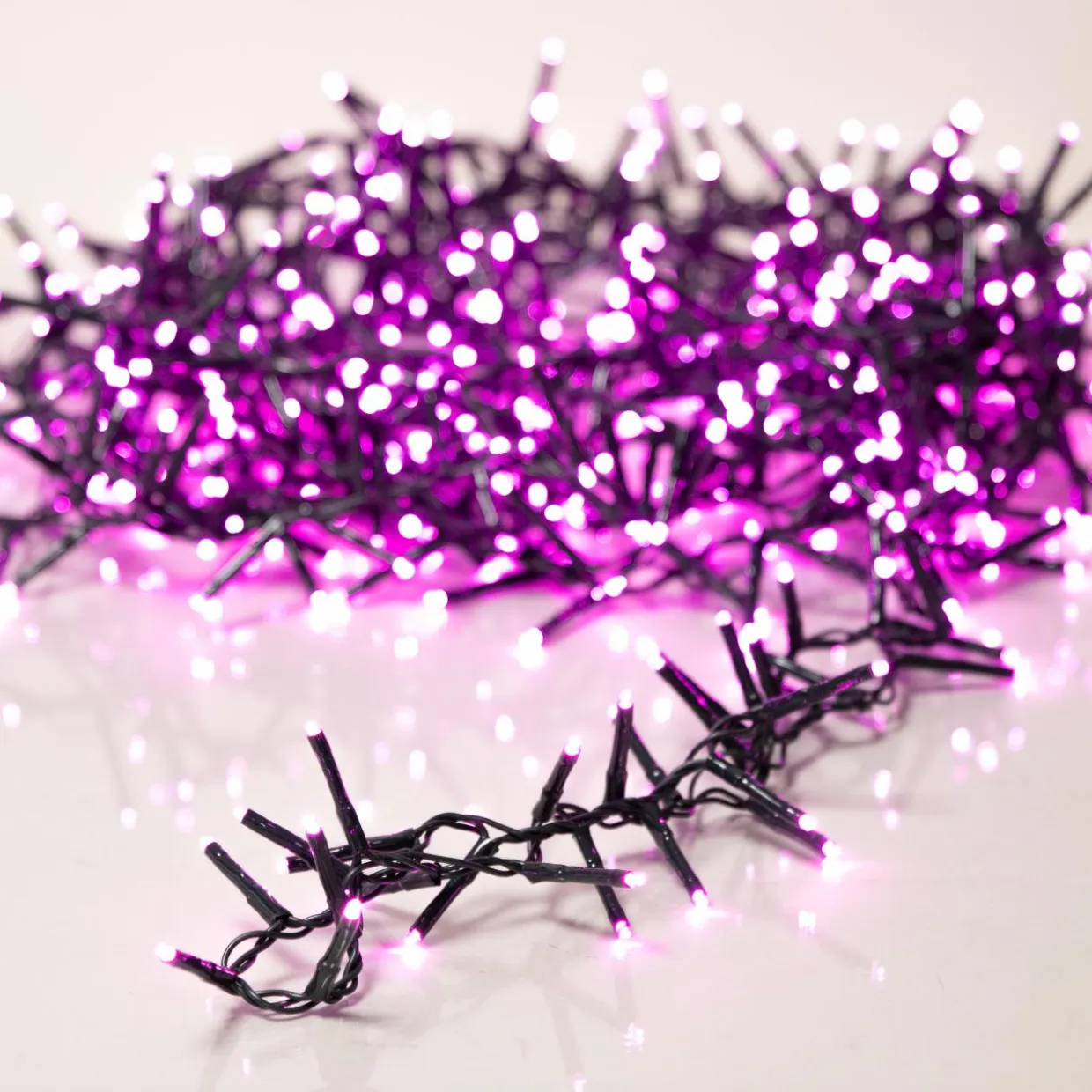 Guirlande lumineuse 22,5 m 1000 LED câble vert Luxe Rose