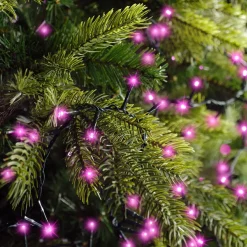 Guirlande lumineuse 22,5 m 1000 LED câble vert Luxe Rose