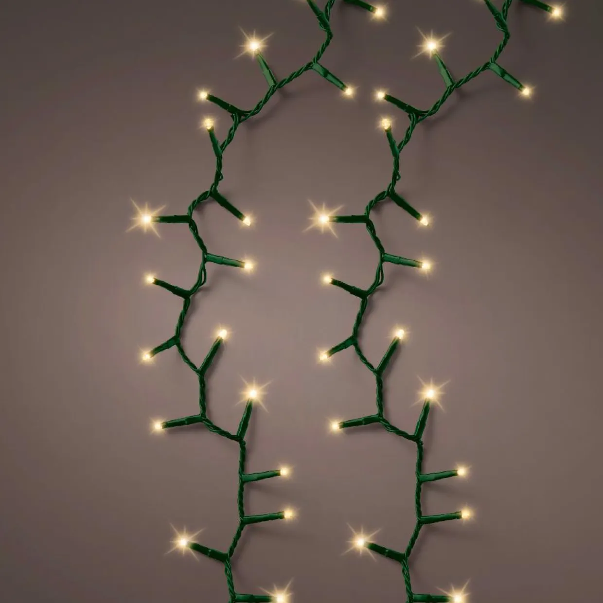 Guirlande lumineuse 22,50 m 1000 LED câble vert Luxe Blanc chaud Champagne