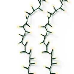 Guirlande lumineuse 22,50 m 1000 LED câble vert Luxe Blanc chaud Champagne