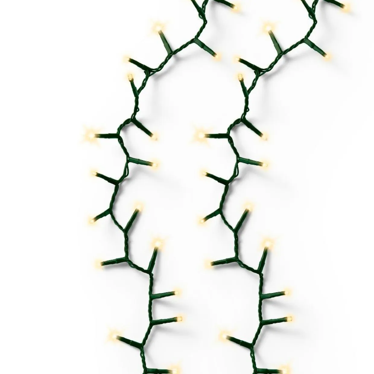 Guirlande lumineuse 22,50 m 1000 LED câble vert Luxe Blanc chaud Champagne