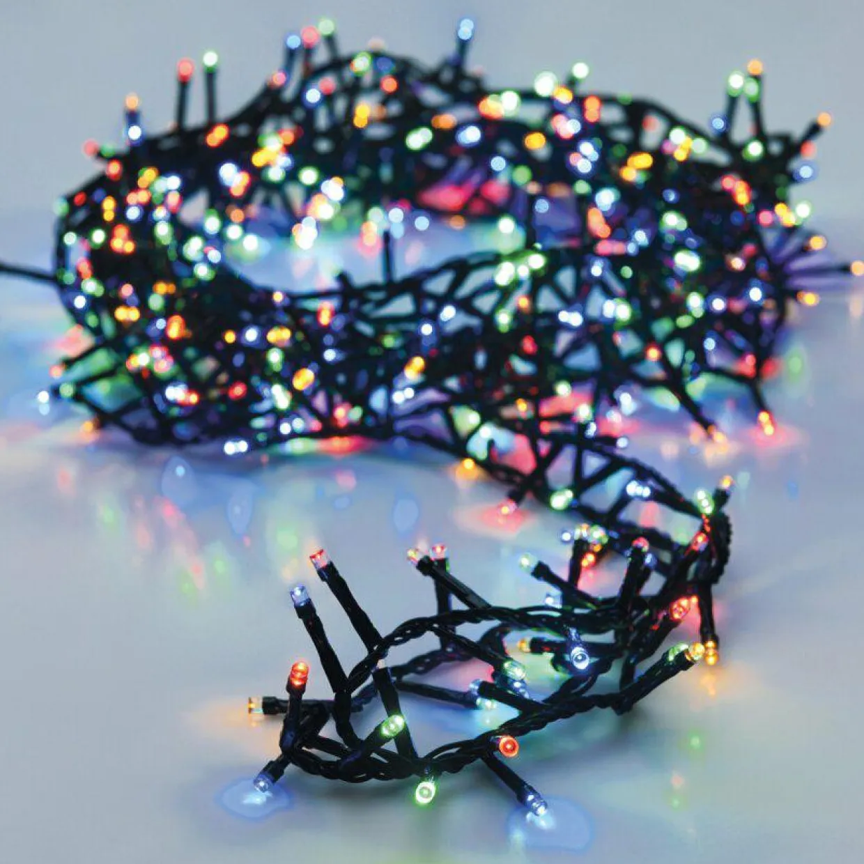 Guirlande lumineuse 22,50 m 1000 LED câble vert Luxe Multicouleur