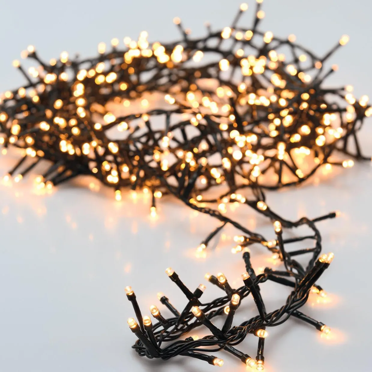 Guirlande lumineuse 45 m 2000 LED câble vert Luxe Blanc chaud