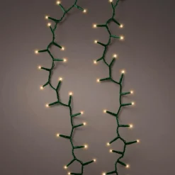 Guirlande lumineuse 45 m 2000 LED câble vert Luxe Blanc chaud doré