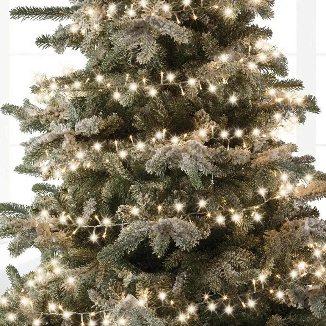 Guirlande lumineuse 45 m 2000 LED câble transparent Luxe Blanc chaud