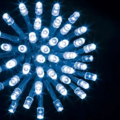 Guirlande lumineuse 50 m 500 LED câble transparent Timer Bleu