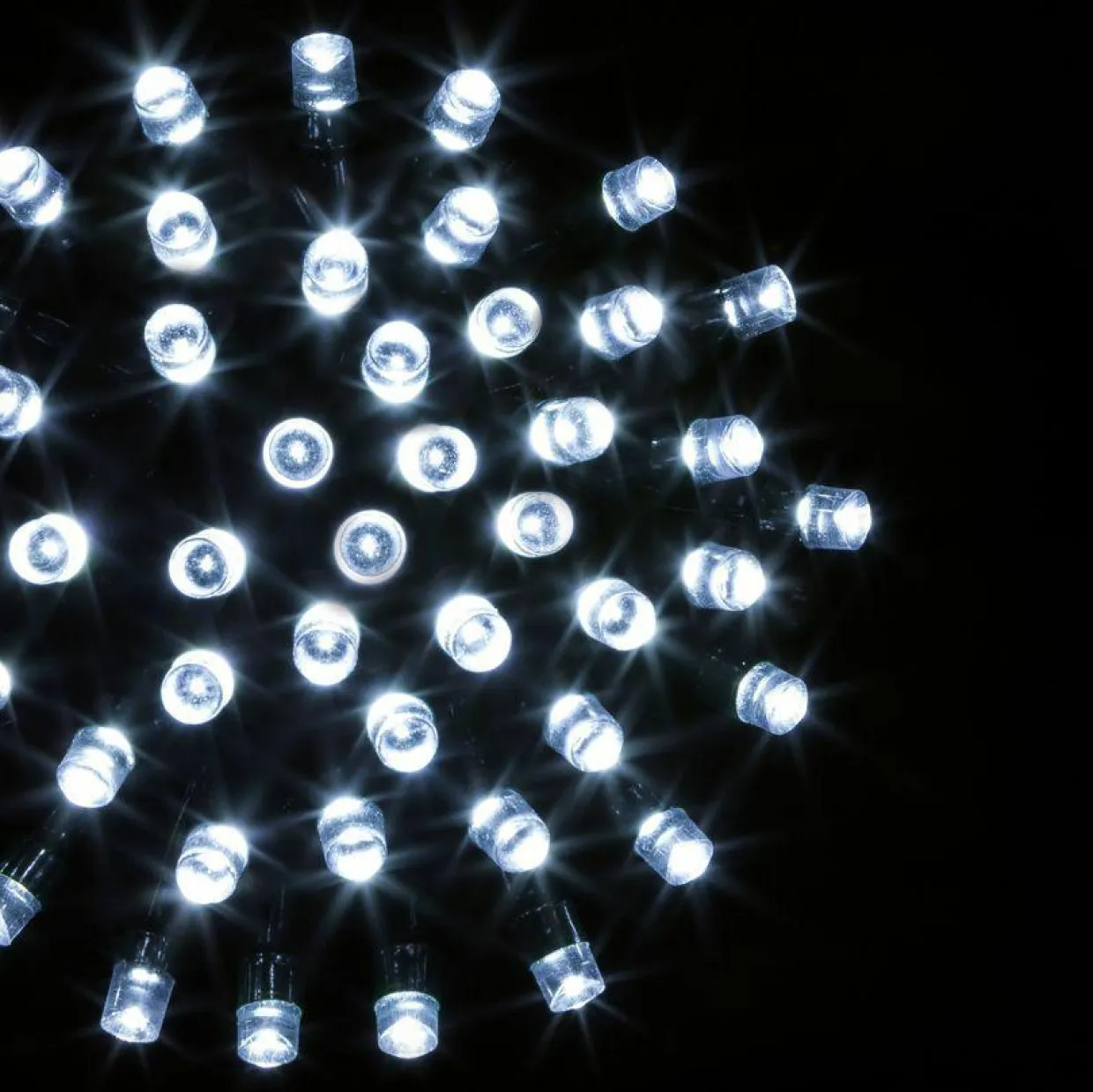 Guirlande lumineuse 50 m 500 LED câble vert Timer Blanc froid