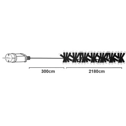 Guirlande lumineuse 21,80 m 3000 LED câble noir Boa Bicolore Blanc chaud et froid