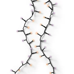 Guirlande lumineuse 22,5 m 1000 LED câble noir Luxe Bicolore Orange et violet