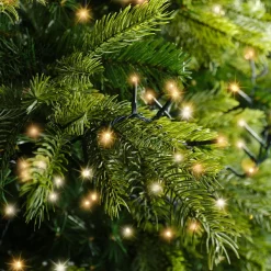 Guirlande lumineuse 22,5 m 1000 LED câble vert Luxe Blanc chaud et chaud doré