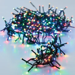 Guirlande lumineuse 14,60 m 2016 LED câble noir Boa Multicolore