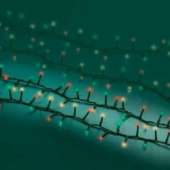 Guirlande lumineuse 14 m 700 LED câble vert Luxe Multicolore