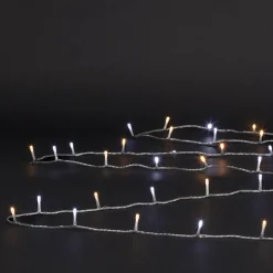 Guirlande lumineuse 10 m 100 LED câble noir Bicolore Blanc chaud et froid