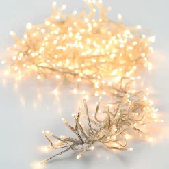 Guirlande lumineuse 5,60 m 768 LED câble transparent Boa Blanc chaud