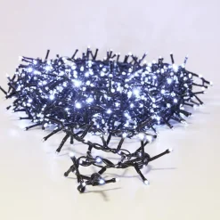Guirlande lumineuse 20 m 1410 LED câble noir Boa effet cascade Blanc froid