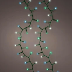 Guirlande lumineuse 11 m 500 LED câble vert Luxe Tricolore Vert/Bleu/Blanc