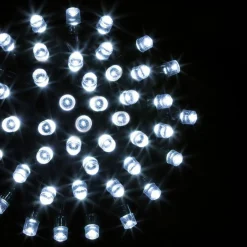 Guirlande lumineuse 10 m 100 LED câble vert Timer Blanc froid