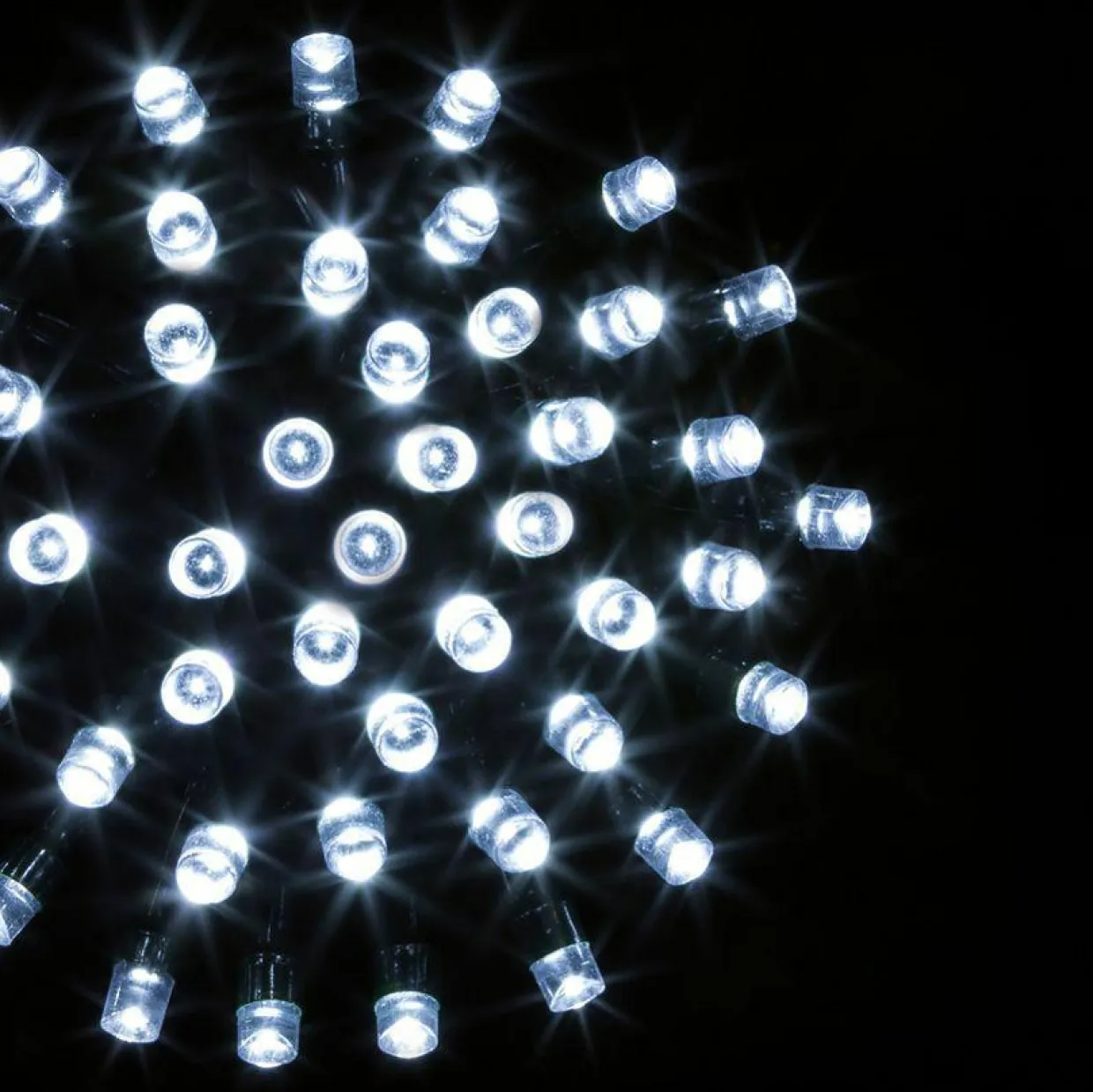 Guirlande lumineuse 10 m 100 LED câble vert Timer Blanc froid