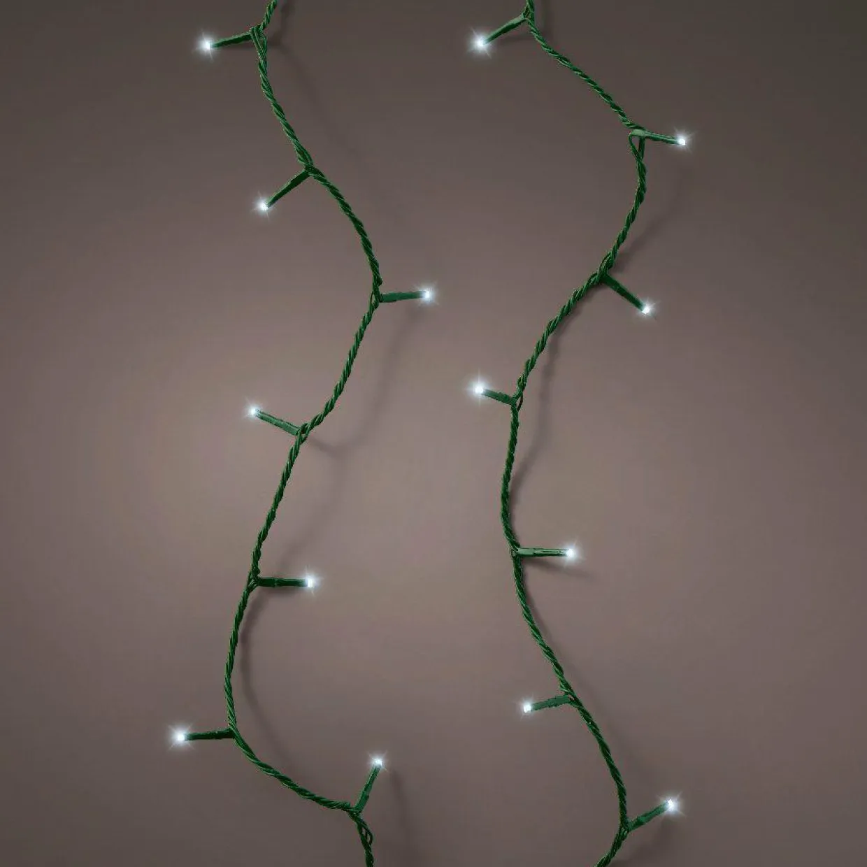 Guirlande lumineuse 18,70 m 250 LED câble vert Raccordable Blanc froid