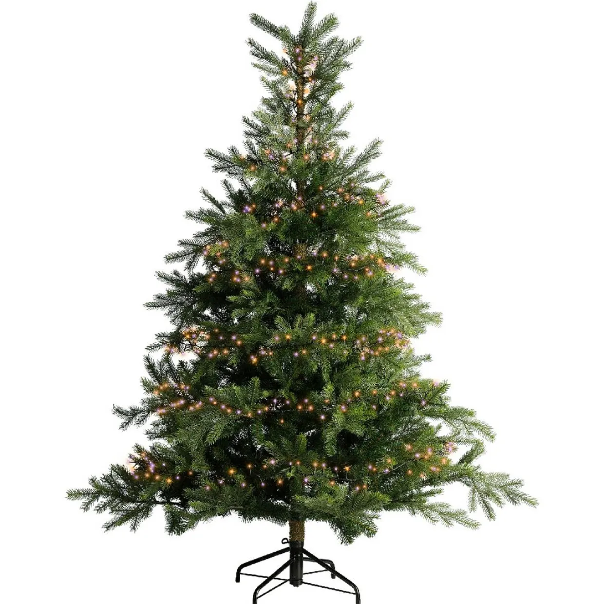 Guirlande lumineuse 11 m 500 LED câble noir Luxe Bicolore Orange et violet