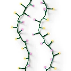 Guirlande lumineuse 11 m 500 LED câble vert Luxe Bicolore Rose et blanc