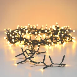 Guirlande lumineuse 11 m 500 LED câble vert Luxe Blanc chaud Champagne