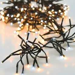 Guirlande lumineuse 5,60 m 768 LED câble noir Boa Bicolore Blanc chaud et froid